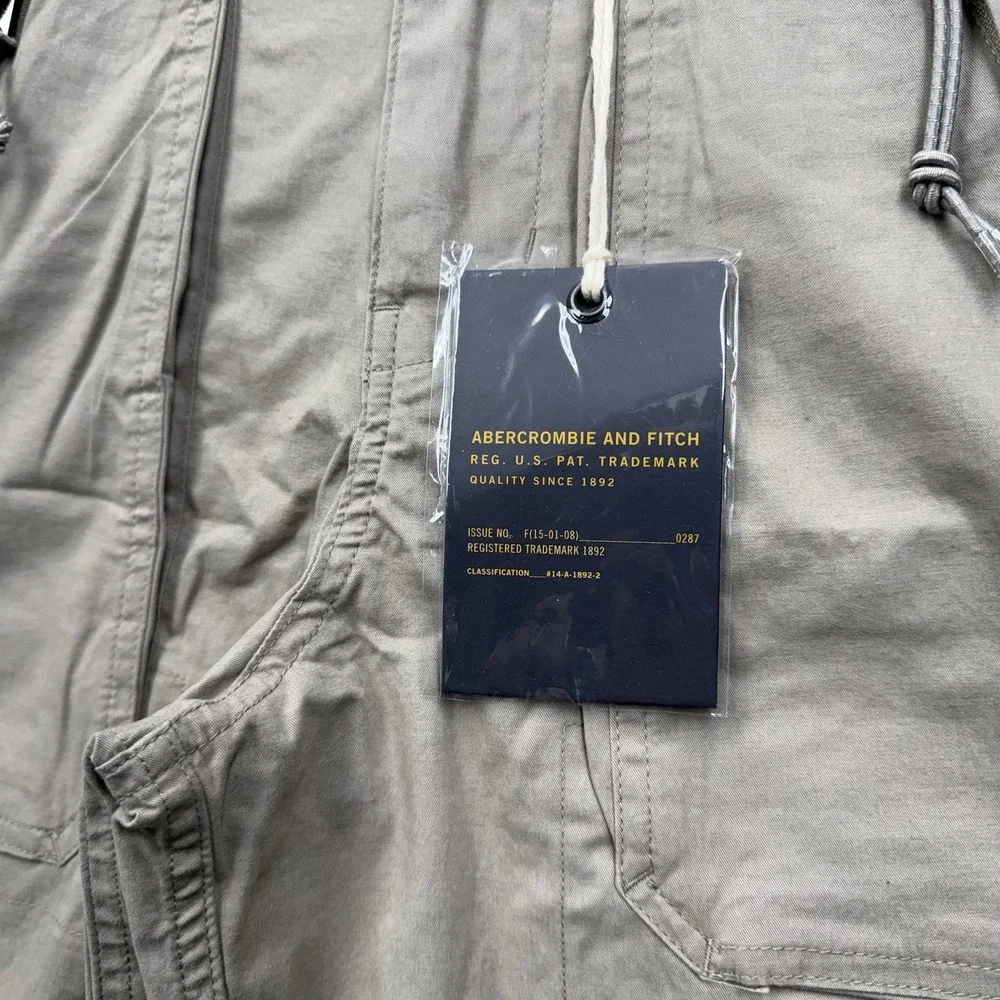 Abercrombie & Fitch Cargo Shorts Mens 30  Paratrooper Military Vtg Y2K Khaki
